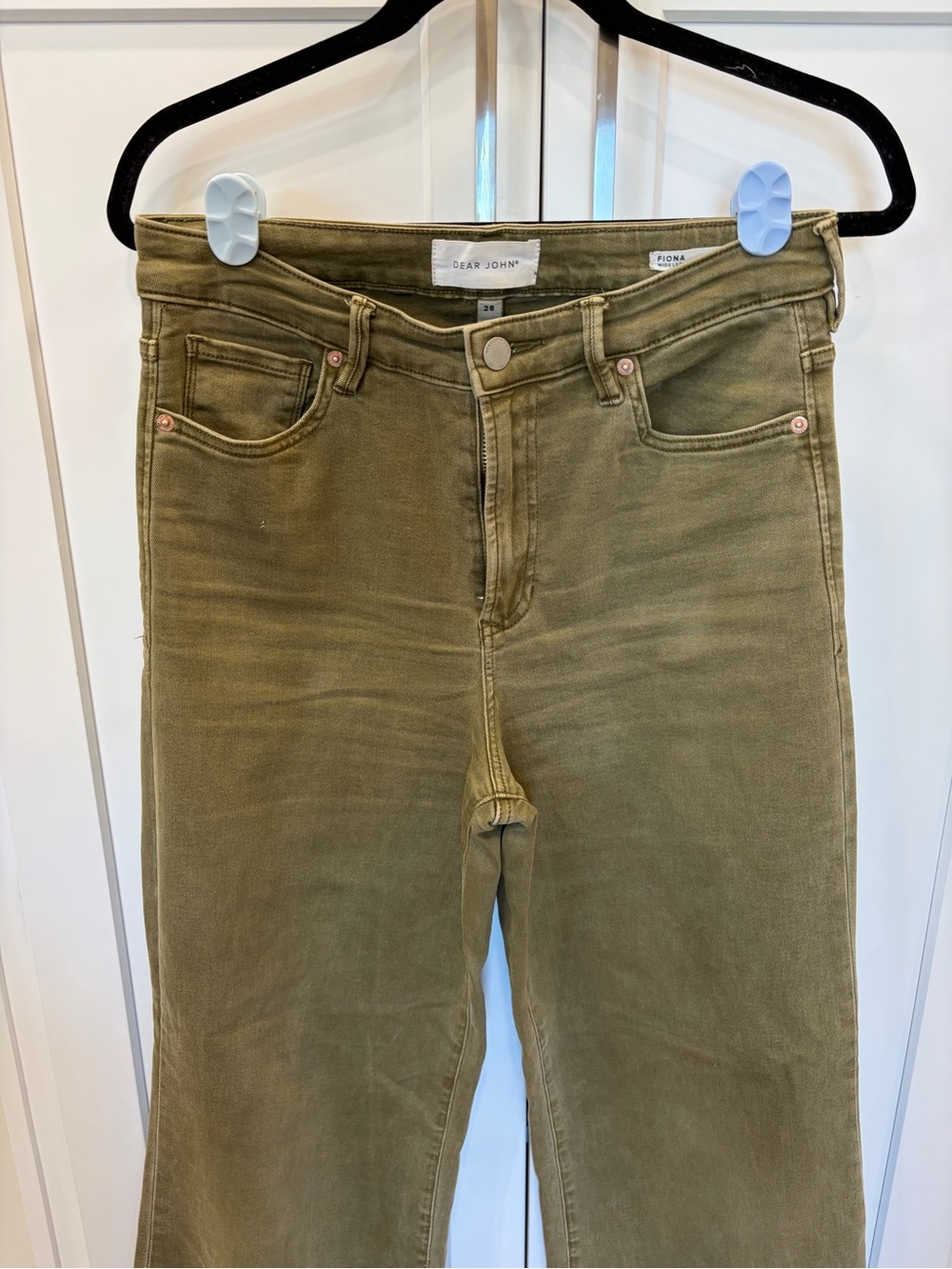 Dear John Fiona Wide Leg Jean, for Women, Size 28, Olive